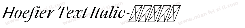 Hoefier Text Italic字体转换